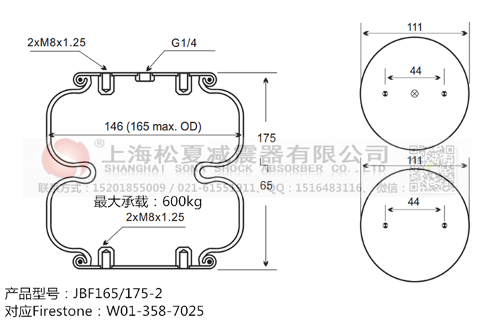 JBF165/175-2橡膠<a href='http://www.xkskcnc.com/' target='_blank'><u>空氣彈簧</u></a>